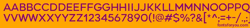 RenosRough Regular Font – Purple Fonts on Orange Background