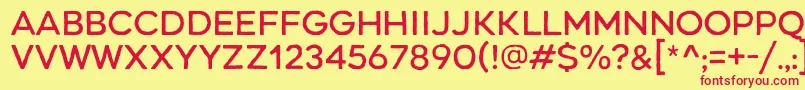 RenosRough Regular Font – Red Fonts on Yellow Background