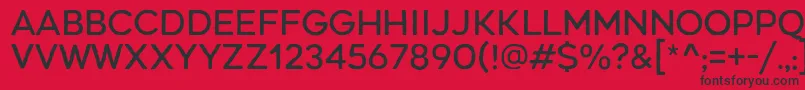 フォントRenosRough Regular – 赤い背景に黒い文字