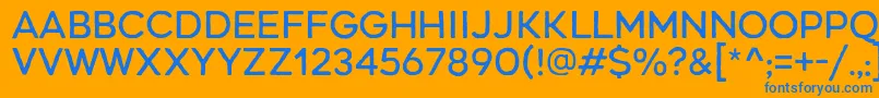 RenosRough Regular Font – Blue Fonts on Orange Background