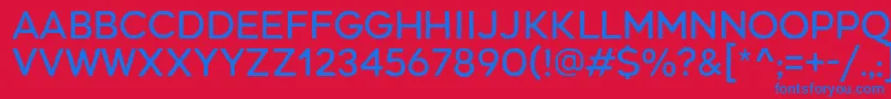 RenosRough Regular Font – Blue Fonts on Red Background