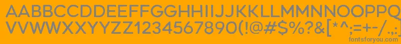 RenosRough Regular Font – Gray Fonts on Orange Background