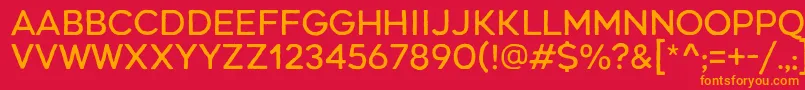 RenosRough Regular Font – Orange Fonts on Red Background