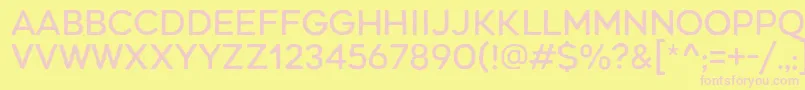 RenosRough Regular Font – Pink Fonts on Yellow Background