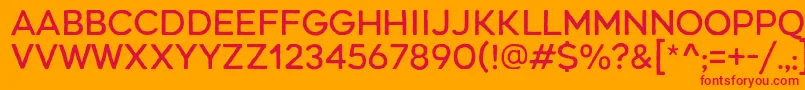 RenosRough Regular Font – Red Fonts on Orange Background