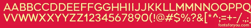 RenosRough Regular Font – Yellow Fonts on Red Background