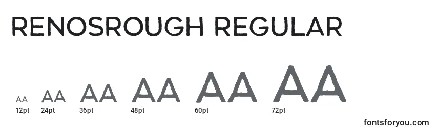 Размеры шрифта RenosRough Regular (138482)