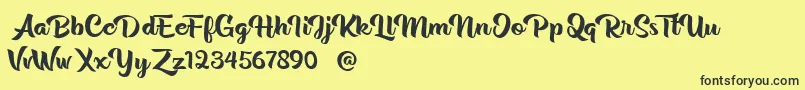 Rentuck Font – Black Fonts on Yellow Background