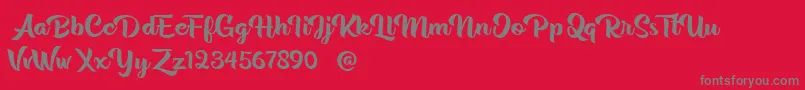 Rentuck Font – Gray Fonts on Red Background