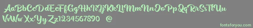 Rentuck Font – Green Fonts on Gray Background
