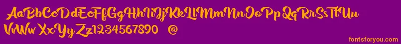 Rentuck Font – Orange Fonts on Purple Background
