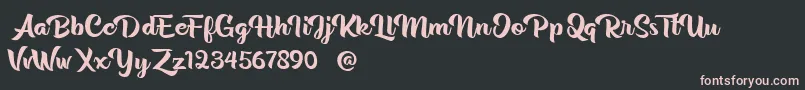 Rentuck Font – Pink Fonts on Black Background
