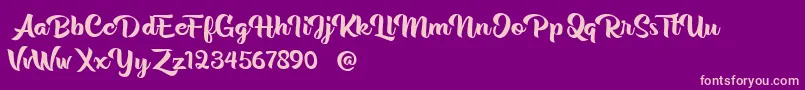 Rentuck Font – Pink Fonts on Purple Background