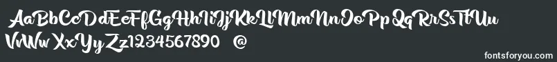 Rentuck Font – White Fonts on Black Background