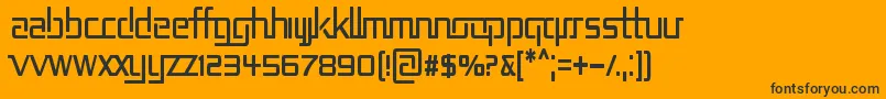 REP2CN  -Schriftart – Schwarze Schriften auf orangefarbenem Hintergrund