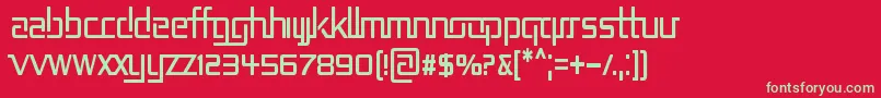 フォントREP2CN   – 赤い背景に緑の文字