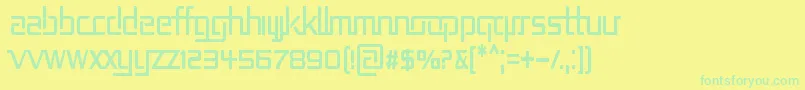 Fonte REP2CN   – fontes verdes em um fundo amarelo