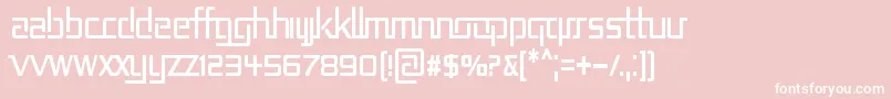 Fonte REP2CN   – fontes brancas em um fundo rosa