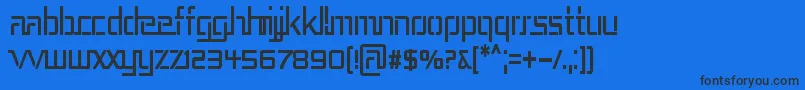 REP3CN   Font – Black Fonts on Blue Background