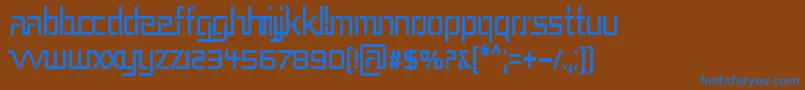 REP3CN   Font – Blue Fonts on Brown Background