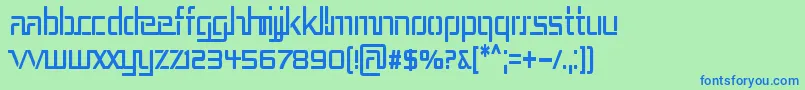 REP3CN   Font – Blue Fonts on Green Background