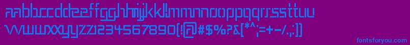REP3CN   Font – Blue Fonts on Purple Background