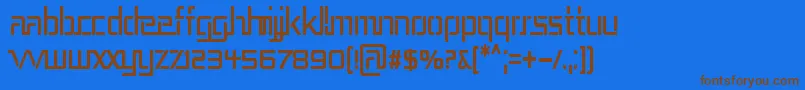 More about REP3CN Font REP3CN Font – Brown Fonts on Blue Background
