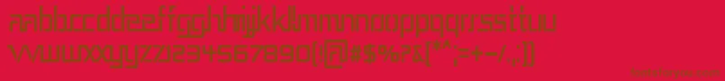 REP3CN   Font – Brown Fonts on Red Background
