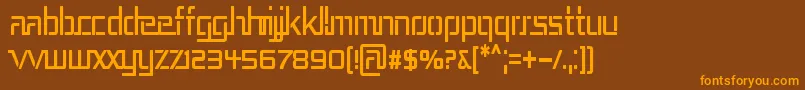 REP3CN   Font – Orange Fonts on Brown Background
