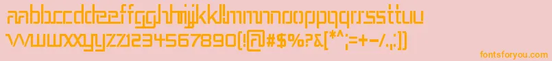 REP3CN   Font – Orange Fonts on Pink Background