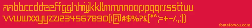 REP3CN   Font – Orange Fonts on Red Background