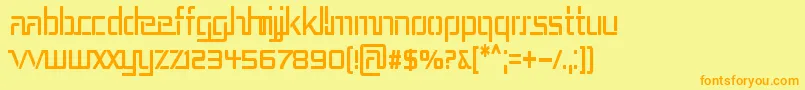 REP3CN   Font – Orange Fonts on Yellow Background