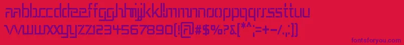 REP3CN   Font – Purple Fonts on Red Background