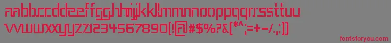 REP3CN  -fontti – punaiset fontit harmaalla taustalla