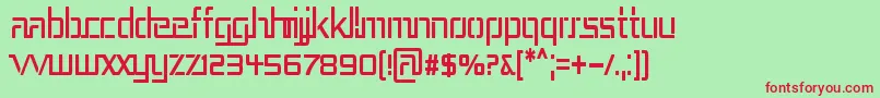 REP3CN   Font – Red Fonts on Green Background