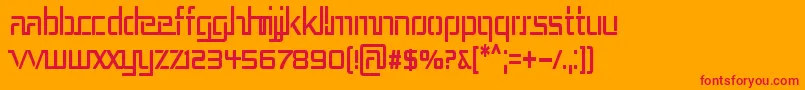 REP3CN   Font – Red Fonts on Orange Background