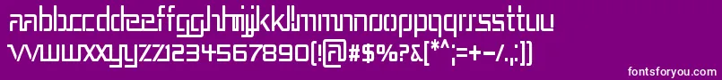 REP3CN   Font – White Fonts on Purple Background