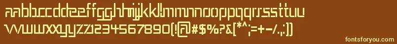 REP3CN   Font – Yellow Fonts on Brown Background