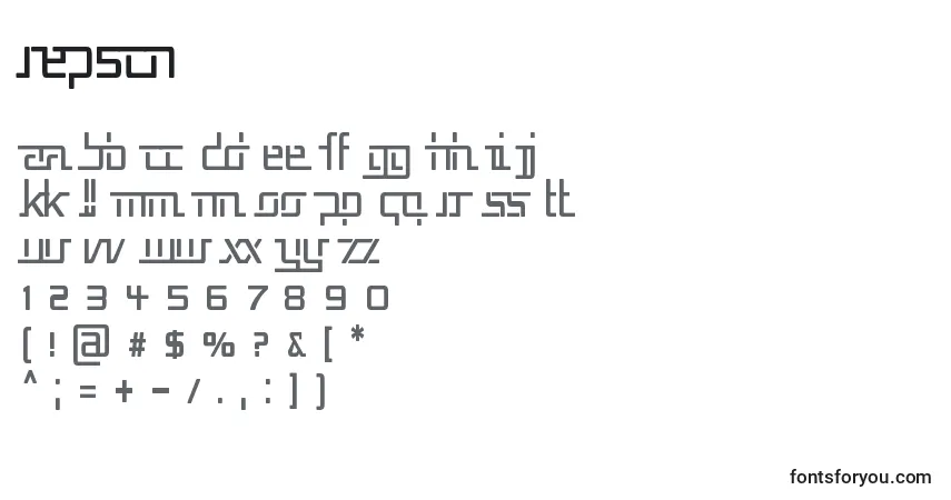 Schriftart REP5CN   (138487) – Alphabet, Zahlen, spezielle Symbole