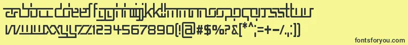 REP5CN   Font – Black Fonts on Yellow Background