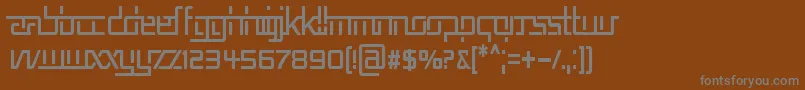 REP5CN  -Schriftart – Graue Schriften auf braunem Hintergrund