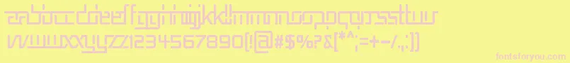 Czcionka REP5CN   – różowe czcionki na żółtym tle