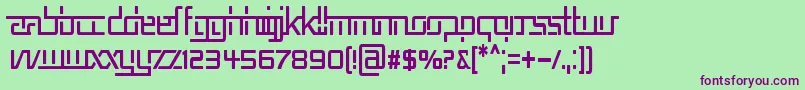 REP5CN   Font – Purple Fonts on Green Background