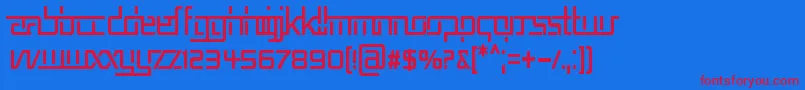 フォントREP5CN   – 赤い文字の青い背景