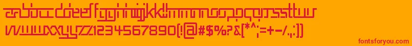 フォントREP5CN   – オレンジの背景に赤い文字
