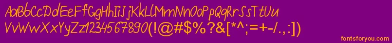 Repivmanusc Bold Font – Orange Fonts on Purple Background
