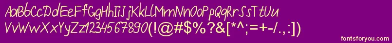 Repivmanusc Bold Font – Yellow Fonts on Purple Background