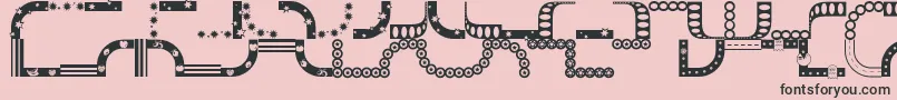 フォントBordms – ピンクの背景に黒い文字