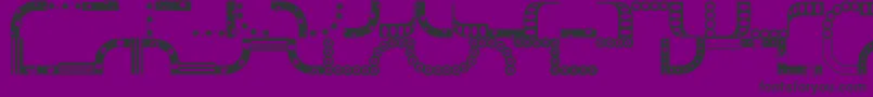 Bordms Font – Black Fonts on Purple Background