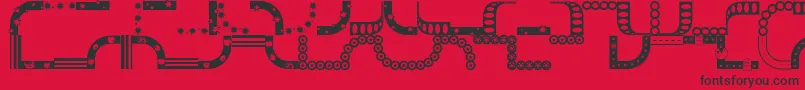 Bordms Font – Black Fonts on Red Background